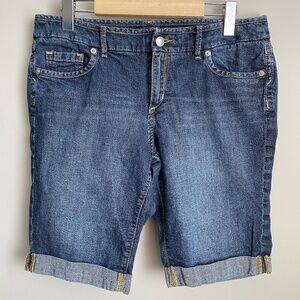 Banana‎ Republic Factory Women's Medium Wash Denim Bermuda Walking Shorts 30/10